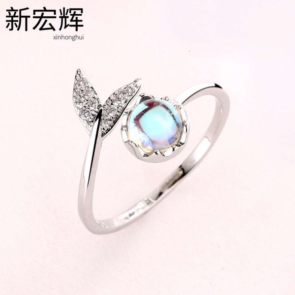 mermaid moonstone fishtail index finger ring korean versatile jewelry valentine's day gift haoshi handpiece girl, Black
mermaid moonstone fishtail index finger ring korean versatile jewelry valentine's day gift haoshi handpiece girl, Black