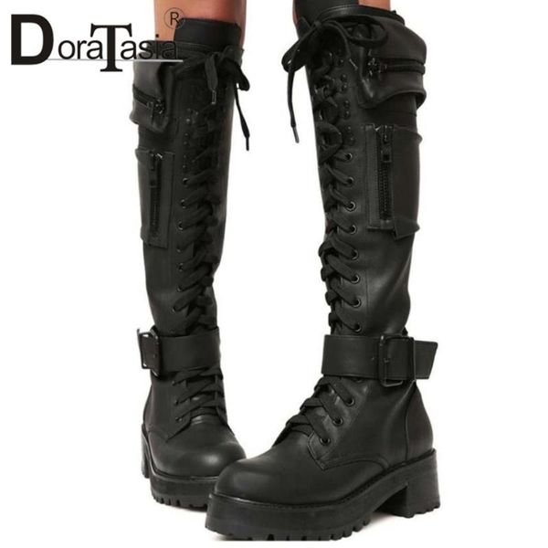 boots doratasia 2021 spring female knee high fashion motorcycle street women platform chunky heels shoelace shoes woman, Black
boots doratasia 2021 spring female knee high fashion motorcycle street women platform chunky heels shoelace shoes woman, Black