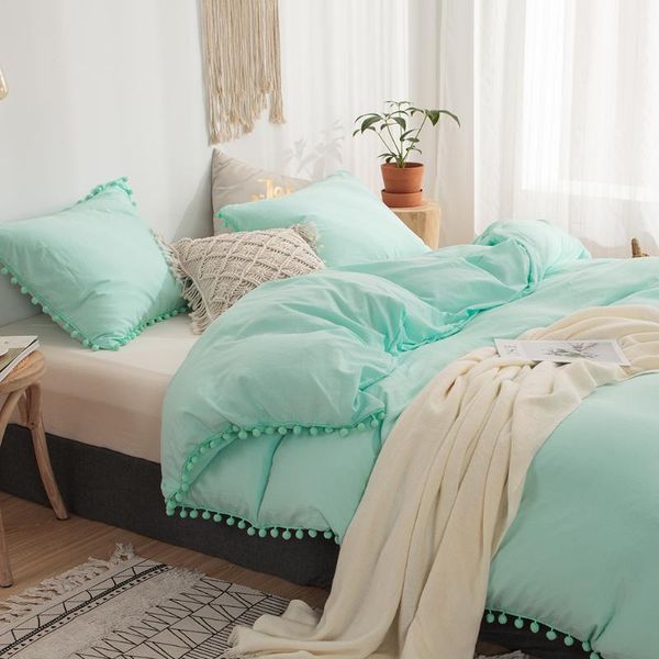 bedding sets turquois set aqua blue duvet cover pom poms shabby chic bed soft solid color linen home textile no comforter
bedding sets turquois set aqua blue duvet cover pom poms shabby chic bed soft solid color linen home textile no comforter