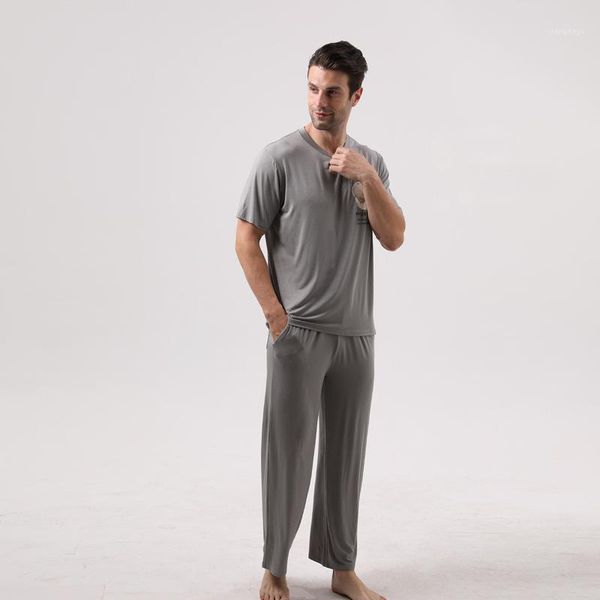 men's sleepwear 2021 summer short sleeve trousers suit loose casual round neck pullover pajamas print lace-up pants pijama hombre, Black;brown
men's sleepwear 2021 summer short sleeve trousers suit loose casual round neck pullover pajamas print lace-up pants pijama hombre, Black;brown