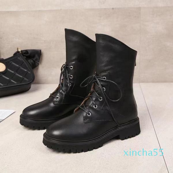 designer boots women heels shoes lves rivet martin boot luxury mid-heel boots, Black