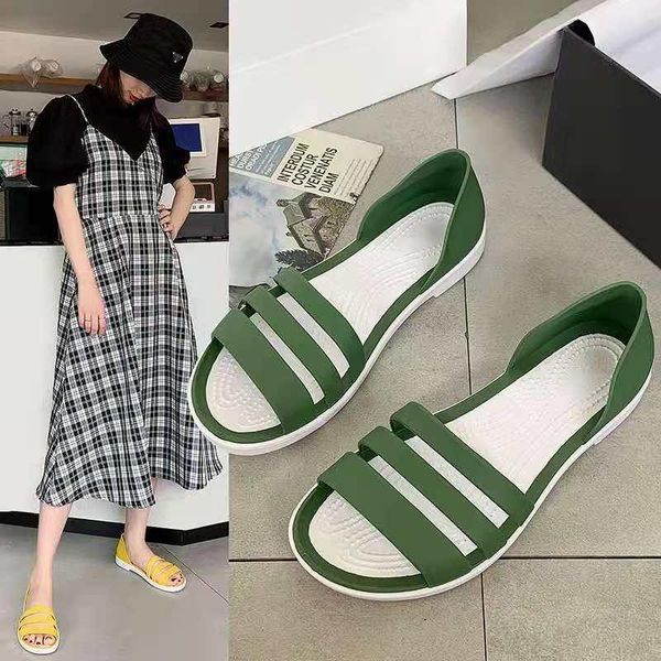 sandals 2021 summer women fashion jelly female home non slip shoes soft botom soled flats outdoor beach versatile ladies, Black
sandals 2021 summer women fashion jelly female home non slip shoes soft botom soled flats outdoor beach versatile ladies, Black