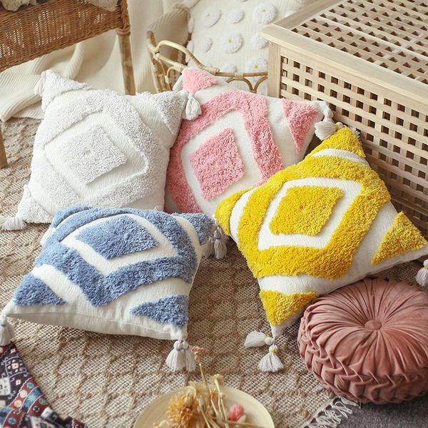 cushion/decorative pillow cushion cover 45x45cm moroccan style tuft tassels handmade decoration diamond ivory pink blue yellow for sofa bed
cushion/decorative pillow cushion cover 45x45cm moroccan style tuft tassels handmade decoration diamond ivory pink blue yellow for sofa bed