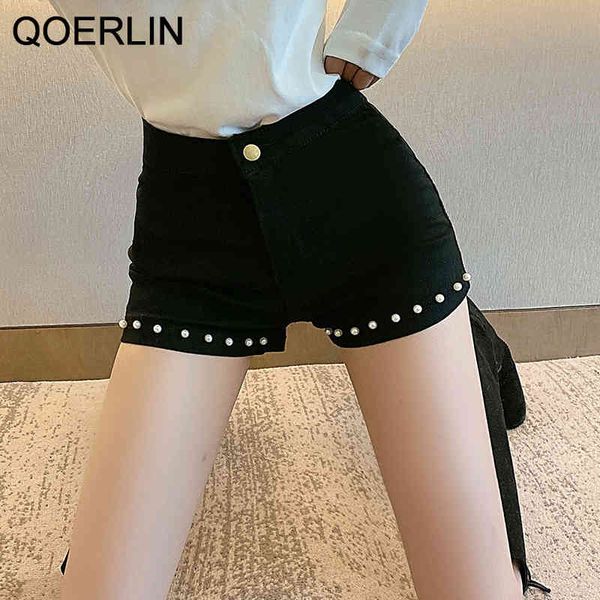 qoerlin summer new beach black pearl beaded denim cotton slim shorts solid low waist women bodycon shorts plus size jeans 210416, White;black
qoerlin summer new beach black pearl beaded denim cotton slim shorts solid low waist women bodycon shorts plus size jeans 210416, White;black