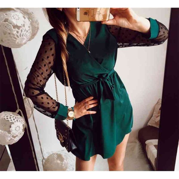 casual dresses women v neck lace patchwork long sleeve sashes a line elegant new fashion mini belt autumn eez9, Black;gray
casual dresses women v neck lace patchwork long sleeve sashes a line elegant new fashion mini belt autumn eez9, Black;gray