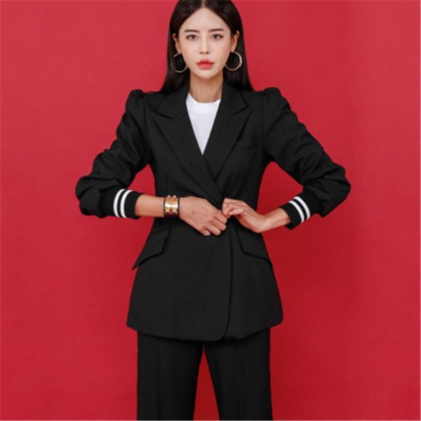 spring women blazer 2 piece suit long sleeves slim coat + pants set fashion office ladies work outfits ensemble women's two, White
spring women blazer 2 piece suit long sleeves slim coat + pants set fashion office ladies work outfits ensemble women's two, White