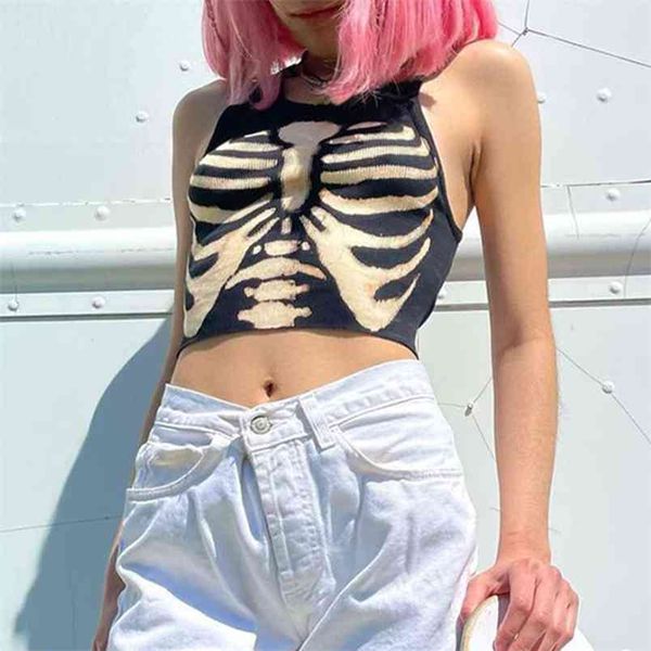gothic pinted ribbed y2k crop tank for girls casual women summer sleeveless black shirt fashion tee pullover streetwear 210510, White
gothic pinted ribbed y2k crop tank for girls casual women summer sleeveless black shirt fashion tee pullover streetwear 210510, White