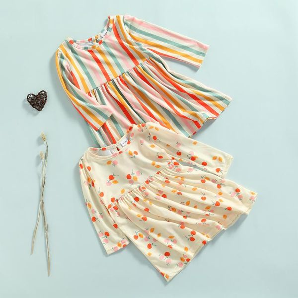girl's dresses summer fall toddler casual a-line dress baby girls stripe/fruit print long sleeve round neck sweet cute, Red;yellow
girl's dresses summer fall toddler casual a-line dress baby girls stripe/fruit print long sleeve round neck sweet cute, Red;yellow