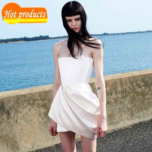 two piece dress you all charter chic draped white design mini strapless straps celebrity party dressed in satin a6y4
two piece dress you all charter chic draped white design mini strapless straps celebrity party dressed in satin a6y4