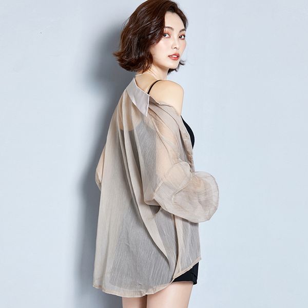 new women summer kimono cardigan mesh transparent sun blouse chiffon loose short plus size shirt solid beach cover outwear, White
new women summer kimono cardigan mesh transparent sun blouse chiffon loose short plus size shirt solid beach cover outwear, White