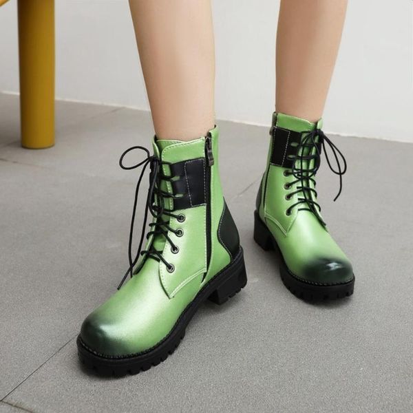 boots olomlb womens round toe ankle chunky heel lace up match colors motorcycle shoes retro 4colors plus size 34-44, Black
boots olomlb womens round toe ankle chunky heel lace up match colors motorcycle shoes retro 4colors plus size 34-44, Black