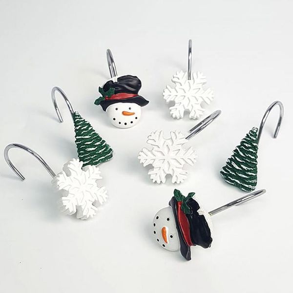 christmas decorations 12pcs shower curtain hooks cartoon theme resin waterproof snowman snowflake tree rings for bathroom
christmas decorations 12pcs shower curtain hooks cartoon theme resin waterproof snowman snowflake tree rings for bathroom