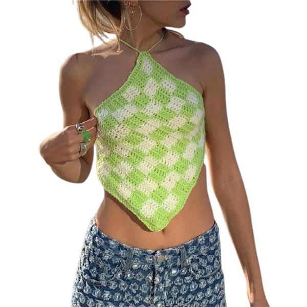 women's tanks & camis halter crop cami , sleeveless cross tie backless plaid print knit camisole,s//l/xl, White
women's tanks & camis halter crop cami , sleeveless cross tie backless plaid print knit camisole,s//l/xl, White