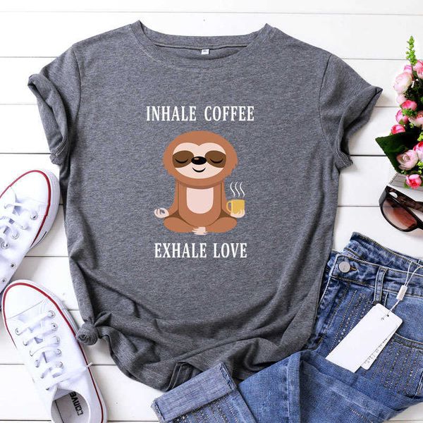 s-5xl cute sloth print women t-shirt 100% cotton short sleeve fashion harajuku female tees w876 210526, White
s-5xl cute sloth print women t-shirt 100% cotton short sleeve fashion harajuku female tees w876 210526, White