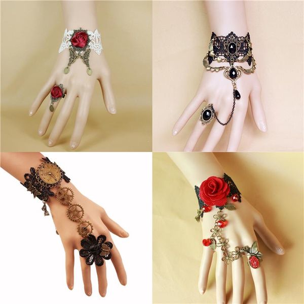 tennis luokey personality black white lace bracelets bangles for women wedding beads angel flower gothic punk gifts, Golden;silver
tennis luokey personality black white lace bracelets bangles for women wedding beads angel flower gothic punk gifts, Golden;silver