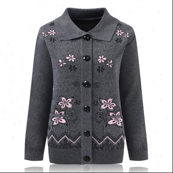 knit cardigan jacket middle aged womens sweater clothes autumn coat lapel single breasted long sleeve female 889, White;black
knit cardigan jacket middle aged womens sweater clothes autumn coat lapel single breasted long sleeve female 889, White;black