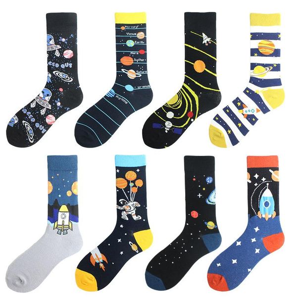 men's socks alien planet universe european and american fashion street trend cotton, Black
men's socks alien planet universe european and american fashion street trend cotton, Black