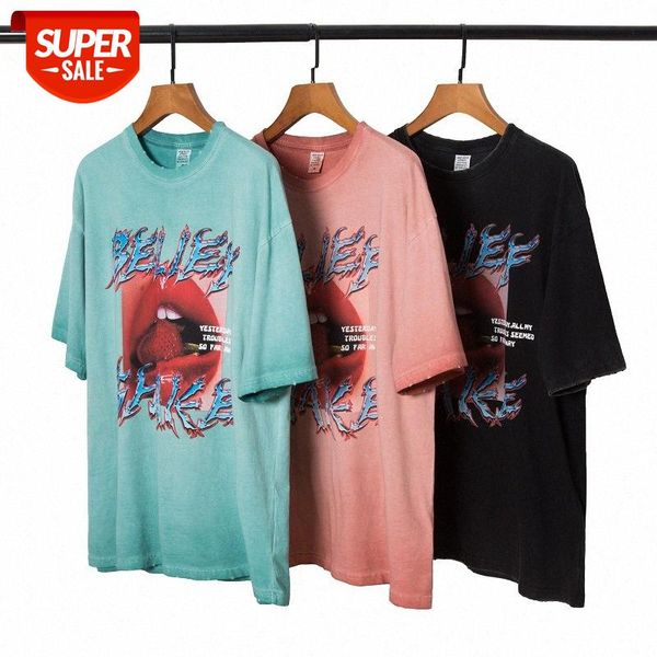 washed red lips short-sleeved t-shirt men and women hip-hop street edging retro oversize #qw17, White;black
washed red lips short-sleeved t-shirt men and women hip-hop street edging retro oversize #qw17, White;black