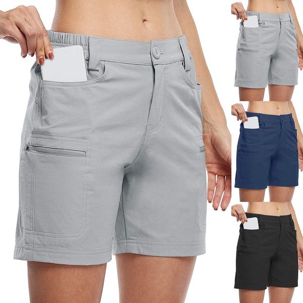 women's shorts women summer casual solid color high waist elastic cargo short pants pockets girl streetwear, White;black
women's shorts women summer casual solid color high waist elastic cargo short pants pockets girl streetwear, White;black
