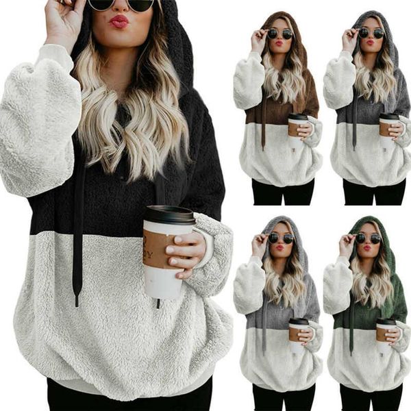 women's hoodies & sweatshirts coat hoodie sweatshirt winter fluffy hooded jumper women pullover fur patchwork, Black
women's hoodies & sweatshirts coat hoodie sweatshirt winter fluffy hooded jumper women pullover fur patchwork, Black