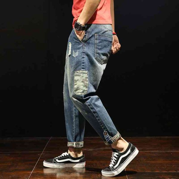 fashion patchwork ripped men's boys loose casual holes ankle-length harem pants jeans trousers large size 28-42, Blue
fashion patchwork ripped men's boys loose casual holes ankle-length harem pants jeans trousers large size 28-42, Blue