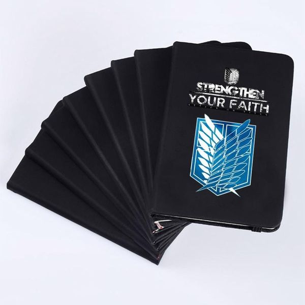anime attack on titan strength your faith notebook black pu cover lined writing pages note taking stationery a6 size notepads, Purple;pink
anime attack on titan strength your faith notebook black pu cover lined writing pages note taking stationery a6 size notepads, Purple;pink
