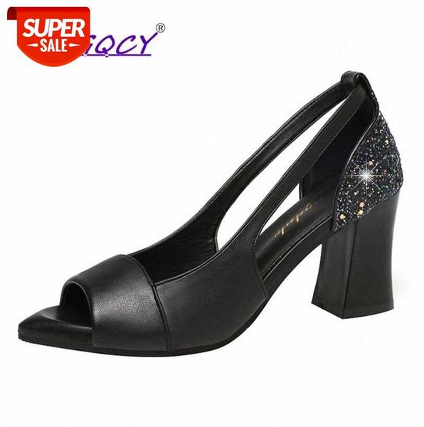 peep toe soft leather high heels sandals women 2019 summer shoes fashion square heel shallow slip-on bling female #1u7d, Black
peep toe soft leather high heels sandals women 2019 summer shoes fashion square heel shallow slip-on bling female #1u7d, Black