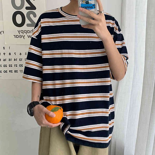 t-shirts summer cotton striped t shirt men's fashion retro casual short-sleeved t-shirt men streetwear wild loose tshirt mens, White;black
t-shirts summer cotton striped t shirt men's fashion retro casual short-sleeved t-shirt men streetwear wild loose tshirt mens, White;black