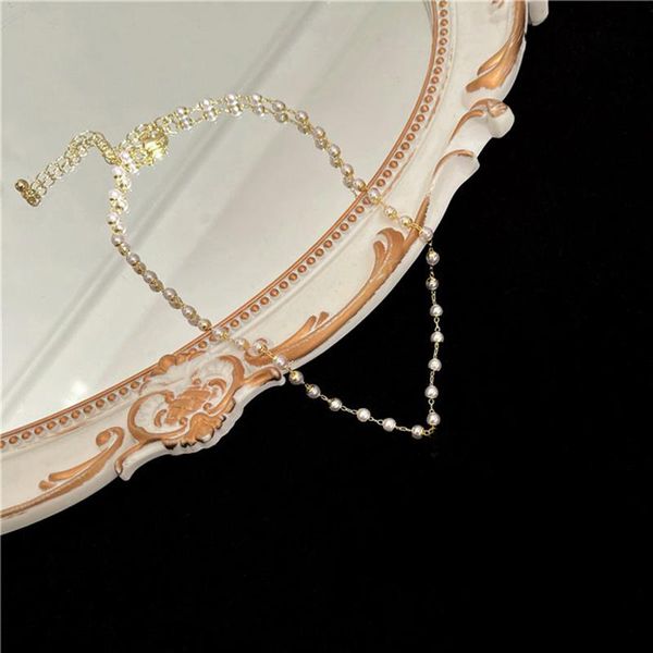 chokers imitation baroque pearl vintage necklace korean fashion simple jewelry girl clavicle chain for woman romantic gift, Golden;silver
chokers imitation baroque pearl vintage necklace korean fashion simple jewelry girl clavicle chain for woman romantic gift, Golden;silver