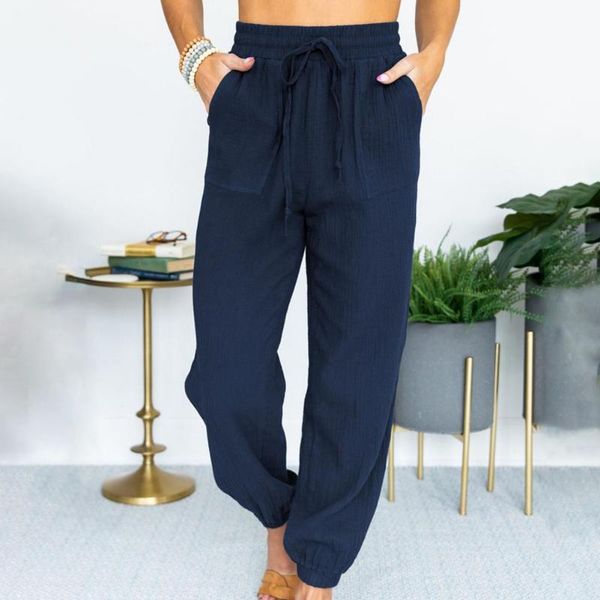 women's pants & capris women casual solid color trousers with pocket belted elastic ladies soft long sports pant female autumn fashion, Black;white
women's pants & capris women casual solid color trousers with pocket belted elastic ladies soft long sports pant female autumn fashion, Black;white