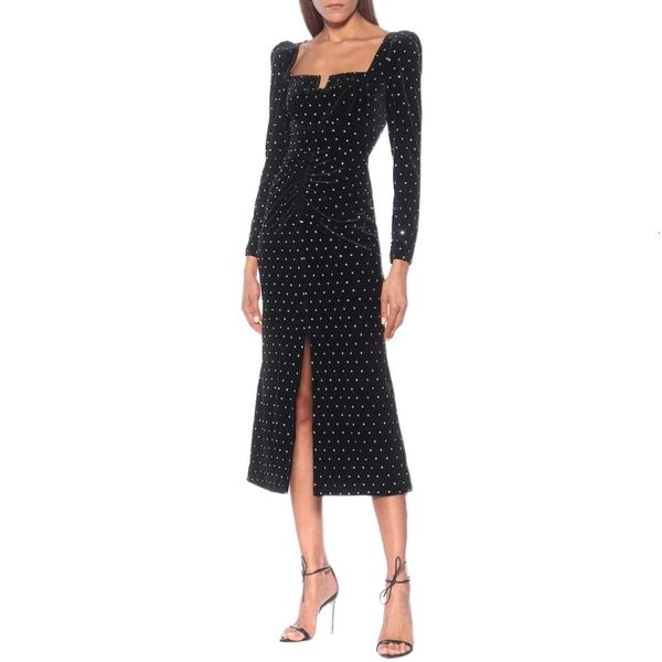 dresses 2021runway women diamonds beaded front split one step midi mermaid christmas long black velvet dress with belt, Black;gray
dresses 2021runway women diamonds beaded front split one step midi mermaid christmas long black velvet dress with belt, Black;gray