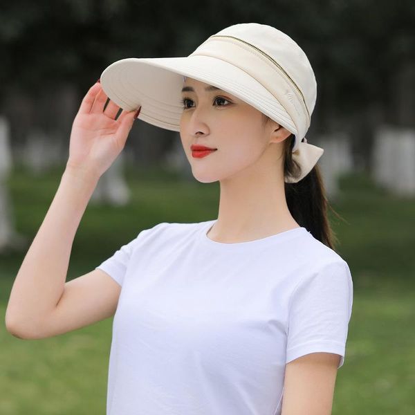 wide brim hats large eaves visor hat detachable empty for women outdoor sunscreen summer female breathable bow shade caps 2021, Blue;gray
wide brim hats large eaves visor hat detachable empty for women outdoor sunscreen summer female breathable bow shade caps 2021, Blue;gray