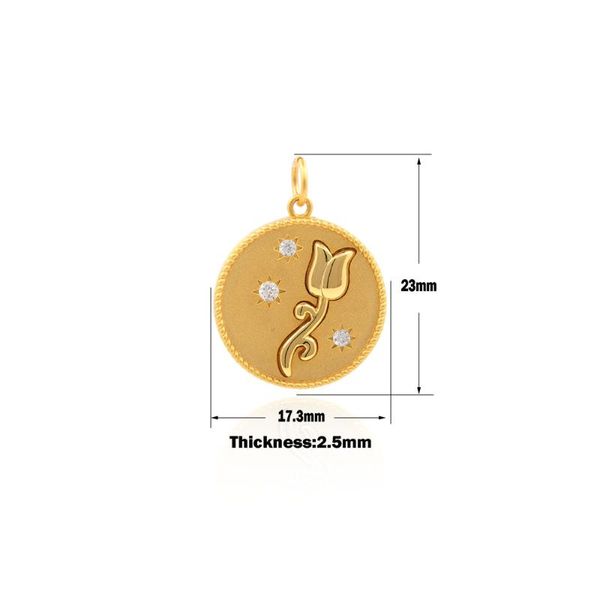 charms tulip round coin pendant necklace cubic zirconia rose gold flower jewelry 23Ã17.3Ã2.5mm, Bronze;silver
charms tulip round coin pendant necklace cubic zirconia rose gold flower jewelry 23Ã17.3Ã2.5mm, Bronze;silver