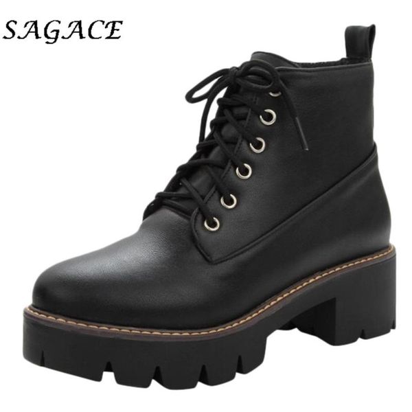 boots sagace shoes ladies leather lace up ankle plus size pointed toe square heel platform women thick bottom, Black
boots sagace shoes ladies leather lace up ankle plus size pointed toe square heel platform women thick bottom, Black