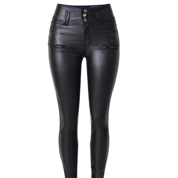 pants leggings smooth surface high-waist spring-pencil-pants solid-color casual pu dm001 women's & capris, Black;white
pants leggings smooth surface high-waist spring-pencil-pants solid-color casual pu dm001 women's & capris, Black;white