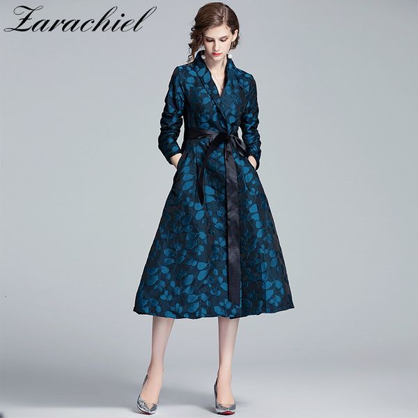 jackets elegant jacquard floral trench coat autumn winter women notched single-breasted long overcoat female pocket outwear with belt, Black
jackets elegant jacquard floral trench coat autumn winter women notched single-breasted long overcoat female pocket outwear with belt, Black