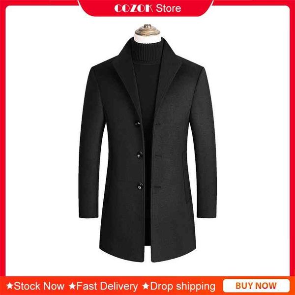 new blends coats winter solid color men's wool et luxurious brand clothing, Black;brown
new blends coats winter solid color men's wool et luxurious brand clothing, Black;brown