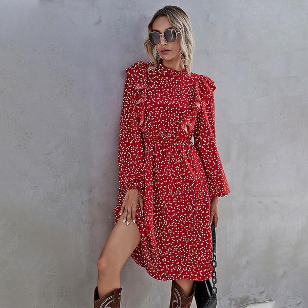 casual dresses fashion ruffles heart dot print dress women elegant full sleeve high waist ladies 2021 spring autumn long floral red, Black;gray
casual dresses fashion ruffles heart dot print dress women elegant full sleeve high waist ladies 2021 spring autumn long floral red, Black;gray