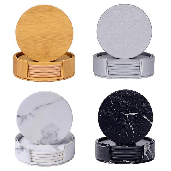creative pu leather marble drink coffee cup mat tea pad placemats table holder black white chic decoration 6pcs mats & pads
creative pu leather marble drink coffee cup mat tea pad placemats table holder black white chic decoration 6pcs mats & pads