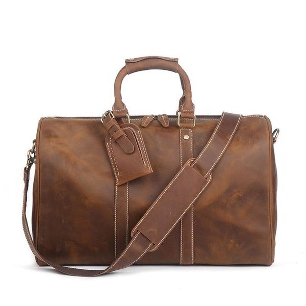 factory style men's leather handbag handmade travel bag crazy horse large capacity female duffel bags
factory style men's leather handbag handmade travel bag crazy horse large capacity female duffel bags