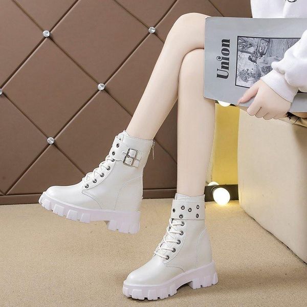 boots 2021 white black pu leather ankle women autumn winter round toe lace up shoes woman fashion motorcycle platform botas 401
boots 2021 white black pu leather ankle women autumn winter round toe lace up shoes woman fashion motorcycle platform botas 401
