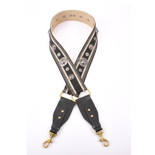 bag parts & accessories black white striped wide fabric strap genuine leather luxury handbags belt accessory rivet high quality
bag parts & accessories black white striped wide fabric strap genuine leather luxury handbags belt accessory rivet high quality