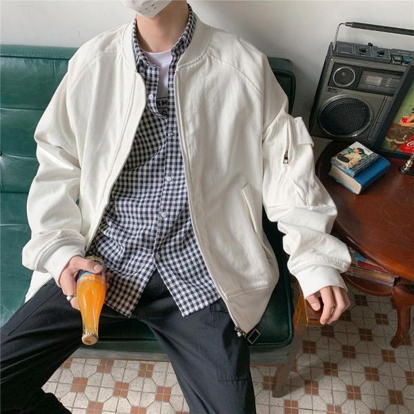men's jackets spring and autumn bomber jacket korean style loose handsome baseball uniform fashion trendy brand ins overalls, Black;brown
men's jackets spring and autumn bomber jacket korean style loose handsome baseball uniform fashion trendy brand ins overalls, Black;brown