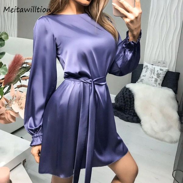 casual dresses 2021 spring summer women dress vintage high waist o-neck long sleeve mini elegant satin silk party, Black;gray
casual dresses 2021 spring summer women dress vintage high waist o-neck long sleeve mini elegant satin silk party, Black;gray