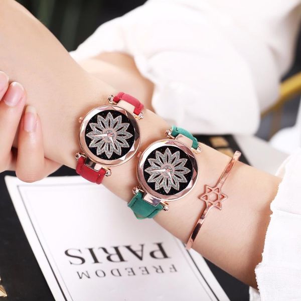 wristwatches women leather starry sky flower watch ladies quartz analog female clock drop, Slivery;brown
wristwatches women leather starry sky flower watch ladies quartz analog female clock drop, Slivery;brown