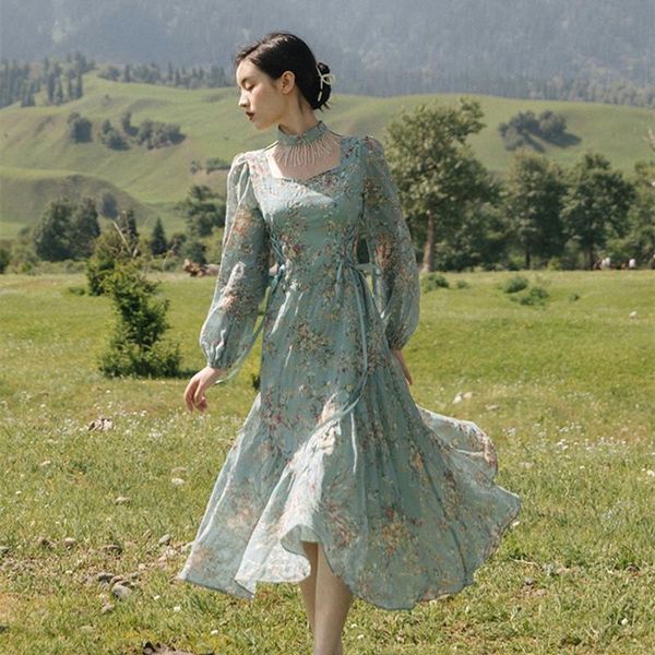 casual dresses korean design women chic dress vintage print floral beading bandage midi for elegant lady vestido robe femme autumn, Black;gray
casual dresses korean design women chic dress vintage print floral beading bandage midi for elegant lady vestido robe femme autumn, Black;gray