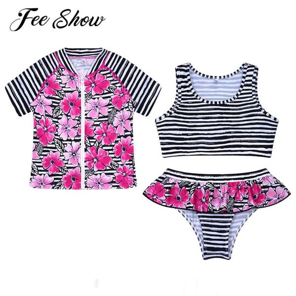 one-pieces 3pcs kids girls bikinis set swimsuit swimwear striped vest zipper floral print coat with briefs bathing swimming suits clothes, Black
one-pieces 3pcs kids girls bikinis set swimsuit swimwear striped vest zipper floral print coat with briefs bathing swimming suits clothes, Black