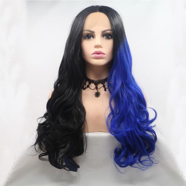 synthetic wigs body wave mermaid piano half black blue color lace front wig two tones heat resistant replacement for women
synthetic wigs body wave mermaid piano half black blue color lace front wig two tones heat resistant replacement for women