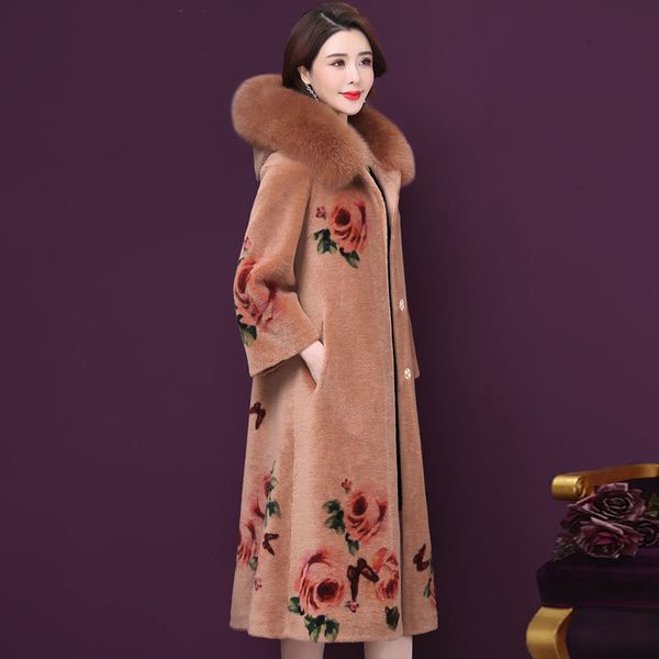 women's fur & faux winter middle aged women comfortable mink outwearovercoat ladies warm long fake coat with fox trim hood t106 4c, Black
women's fur & faux winter middle aged women comfortable mink outwearovercoat ladies warm long fake coat with fox trim hood t106 4c, Black