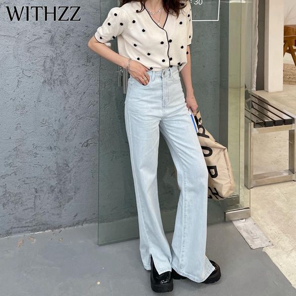 women's jeans withzz spring summer woman's loose split wide leg pants light color denim female asian size, Blue
women's jeans withzz spring summer woman's loose split wide leg pants light color denim female asian size, Blue